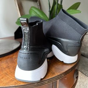 Cole Haan Women's Zerogrand All-Day Trainer Slip On Black Stitchlite/Optic White